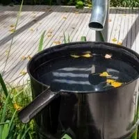 How to collect rainwater without gutters