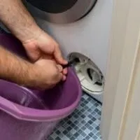 Create room to work on the clogged drain