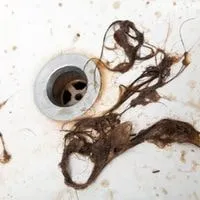 clogged drain with hair