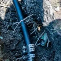 How to repair a punctured sprinkler line