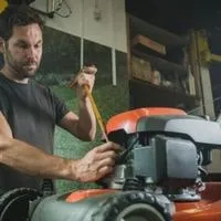 Troy built lawn mower