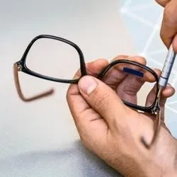 How to fix glasses arm hinge