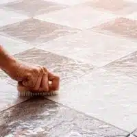 How to remove hair wax from tile floor